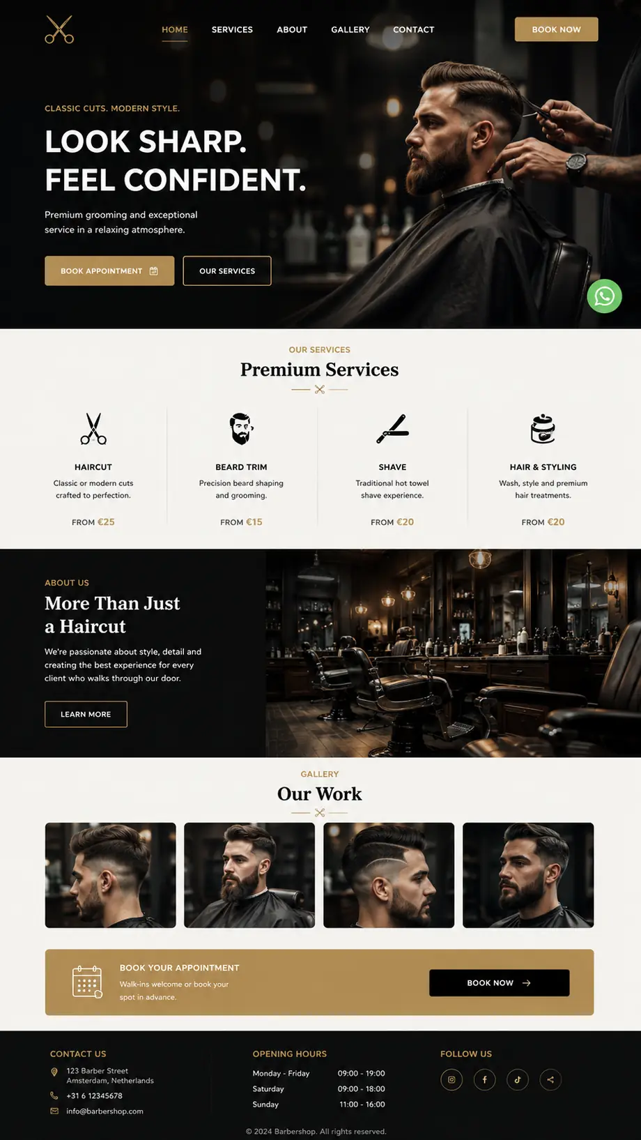 Boekingsgerichte websites voor salons, barbers en dienstverleners